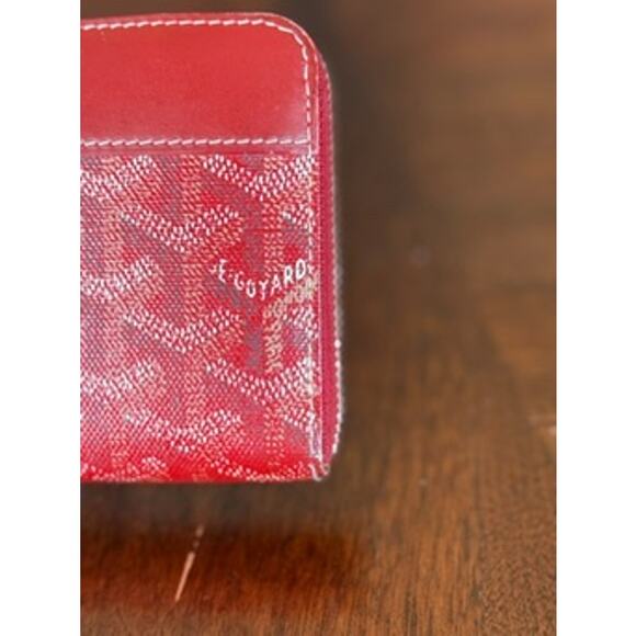 GOYARD  Goyardine Matignon Zip Around GM Wallet Red*EXCELLENT condition*BOX - Picture 8 of 16